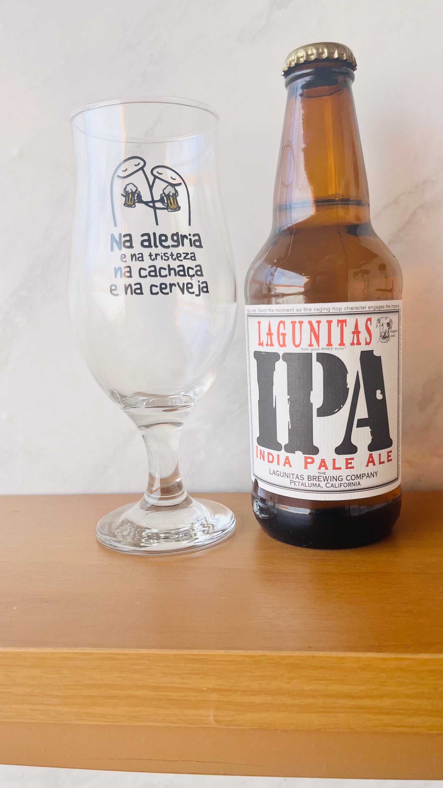 Copo de Cerveja Bento - Na Alegria e na Tristeza na Cachaça e na Cerveja